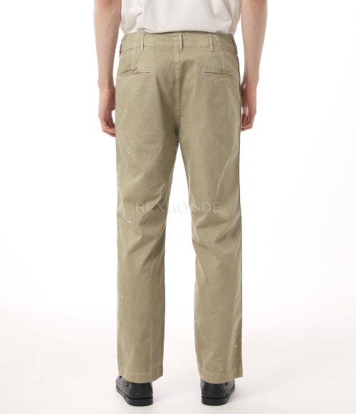 AURALEE]GARMENT-DYED FINX LIGHT CHINO PANTS - BEIGE (A26SP03LF