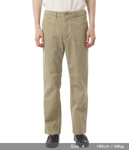 AURALEE]GARMENT-DYED FINX LIGHT CHINO PANTS - BEIGE (A26SP03LF