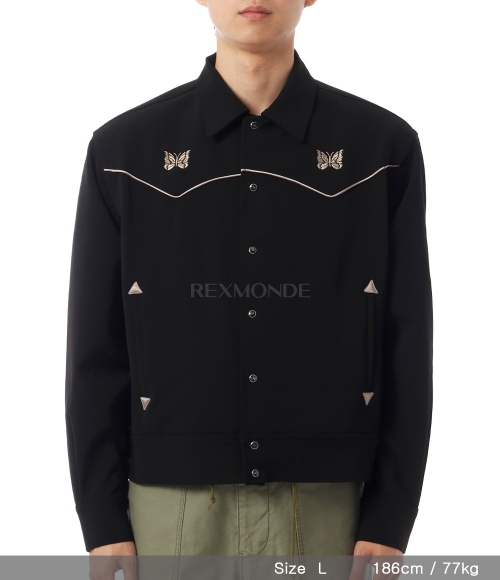 ジャケット・アウター Needles 26ss cowboy jacket S NEEDLES]Piping Cowboy Jacket Double Cloth - Black (SX223) | 렉스몬드