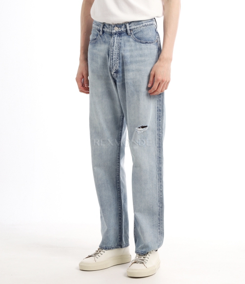 AURALEE]FADED SELVEDGE LIGHT DENIM PANTS - LIGHT INDIGO (A26SP02DE