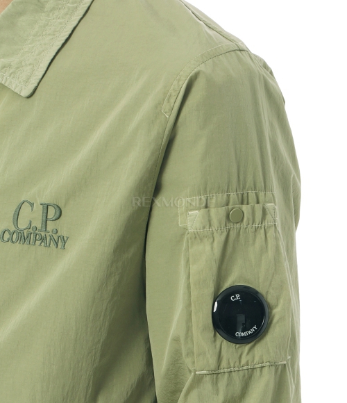 CP COMPANY]Chrome-R Graphic Zipped Overshirt (20CMOS007A 005904D