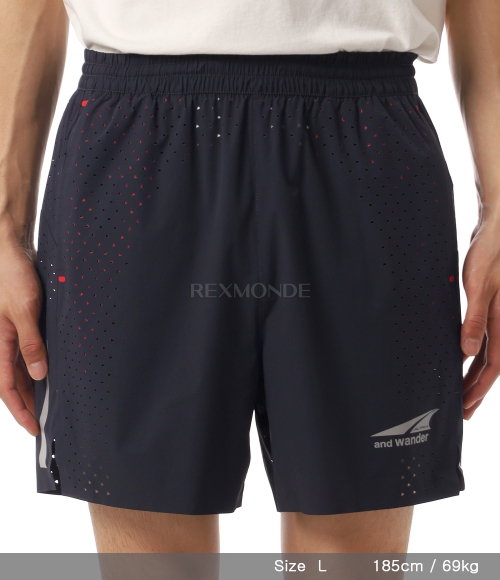 AND WANDER]ALTRA × and wander ventilation short pants - Navy